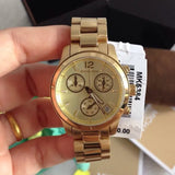 Michael Kors Runway Gold Dial Gold Steel Strap Watch for Women - MK5384 Authentic Buy Shop Now
