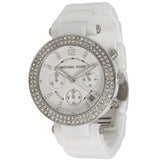 Michael Kors Parker White Dial White Leather Strap Watch for Women - MK5848 Authentic Buy Shop Now
