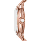 Emporio Armani Mia Three Hand Crystals Silver Dial Rose Gold Steel Strap Watch For Women - AR11633 Authentic Buy Shop Now