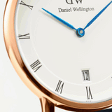 Daniel Wellington Dapper Durham White Dial Brown Leather Strap Watch For Women - DW00100113 Authentic Buy Shop Now