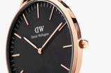 Daniel Wellington Classic York Black Dial Brown Leather Strap Watch For Women - DW00100140 Authentic Buy Shop Now