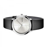 Calvin Klein Minimal Silver Dial Black Leather Strap Watch for Men - K3M221CY Authentic Buy Shop Now