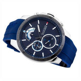 Tommy Hilfiger Decker Quartz Blue Dial Blue Rubber Strap Watch for Men - 1791350 Authentic Buy Shop Now