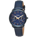 Fossil Tailor Blue Dial Blue Leather Strap Watch for Women - ES4092 Authentic Buy Shop Now