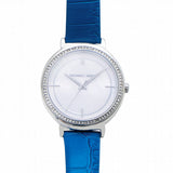 Michael Kors Cinthia Mother of Pearl Dial Blue Leather Strap Watch for Women - MK2661 Authentic Buy Shop Now