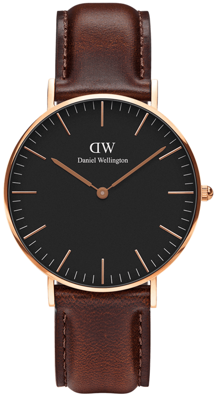 Daniel Wellington Petite St Mawes Black Dial Brown Leather Strap Watch For Women - DW00100169 Authentic Buy Shop Now
