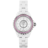Chanel J12 Quartz Diamonds Mother of Pearl White Dial White Steel Strap Watch for Women - J12 H3243 Authentic Buy Shop Now