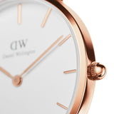 Daniel Wellington Petite Reading White Dial Black Leather Strap Watch For Women - DW00100173 Authentic Buy Shop Now