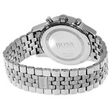Hugo Boss Aeroliner Chronograph Black Dial Silver Steel Strap Watch For Men - 1512446 Authentic Buy Shop Now