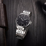 Tissot Le Locle Powermatic 80 Black Dial Silver Steel Strap Watch For Men - T006.407.11.052.00 Authentic Buy Shop Now