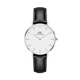 Daniel Wellington Classic Petite York White Dial Black Leather Strap Watch For Women - DW00100188 Authentic Buy Shop Now