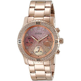 Guess Confetti Pink Dial Rose Gold Steel Strap Watch For Women - W0774L3 Authentic Buy Shop Now