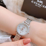 Coach Delancey Mother of Pearl Dial Silver Steel Strap Watch for Women - 14502477 Authentic Buy Shop Now