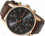 Hugo Boss Navigator Grey Dial Brown Leather Strap Watch for Men - 1513496 Authentic Buy Shop Now