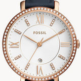 Fossil Jacqueline White Dial Blue Leather Strap Watch for Women - ES4291 Authentic Buy Shop Now