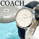 Coach Delancey White Dial Black Leather Strap Watch for Women - 14502714 Authentic Buy Shop Now