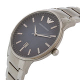Emporio Armani Renato Quartz Blue Dial Silver Steel Strap Watch For Men - AR11182 Authentic Buy Shop Now