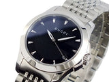 Gucci G Timeless Black Dial Silver Steel Strap Watch For Women - YA126502 Authentic Buy Shop Now