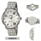 Coach Delancey White Dial Silver Steel Strap Watch for Women - 14502810 Authentic Buy Shop Now
