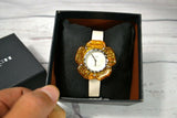 Coach Perry White Dial Beige Leather Strap Watch for Women - 14503050 Authentic Buy Shop Now