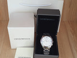 Emporio Armani Valente Chronograph Silver Dial Silver Steel Strap Watch For Men - AR11081 Authentic Buy Shop Now