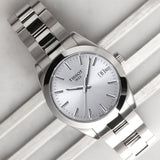 Tissot Gentleman Silver Dial Silver Steel Strap Watch For Men - T127.410.11.031.00 Authentic Buy Shop Now