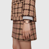 Gucci Grip Quartz Rose Gold Dial Rose Gold Steel Strap Watch For Women - YA157505 Authentic Buy Shop Now