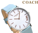 Coach Perry Mother of Pearl White Dial Blue Leather Strap Watch for Women - 14503271 Authentic Buy Shop Now