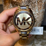 Michael Kors Janelle Three-Hand Gold Dial Two Tone Steel Strap Watch For Women - MK7136 Authentic Buy Shop Now