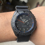 Seiko 5 Sports Automatic Black Dial Black NATO Strap Watch For Men - SRPD79K1