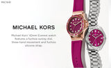 Michael Kors Everest Pave Crystals Pink Dial Pink Rubber Strap Watch for Women - MK7441 Authentic Buy Shop Now