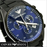 Emporio Armani Sportivo Chronograph Blue Dial Black Strap Watch For Men - AR5921 Authentic Buy Shop Now
