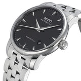 Mido Baroncelli Ii Automatic Black Dial Silver Steel Strap Watch For Men - M8600.4.18.1 Authentic Buy Shop Now