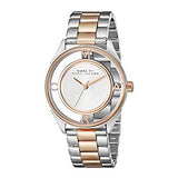 Marc Jacobs Tether Transparent White Dial Two Tone Steel Strap Watch for Women - MBM3436 Authentic Buy Shop Now