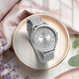 Guess Soiree Diamonds Silver Dial Silver Mesh Bracelet Watch for Women - GW0402L1 Authentic Buy Shop Now