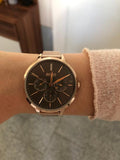 Hugo Boss Symphony Grey Dial Gold Mesh Bracelet Watch for Women - 1502424 Authentic Buy Shop Now