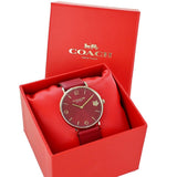 Coach Perry Red Dial Red Leather Strap Watch for Women - 14503867 Authentic Buy Shop Now