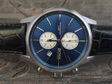 Hugo Boss Jet Blue Dial Black Leather Strap Watch for Men - 1513283 Authentic Buy Shop Now
