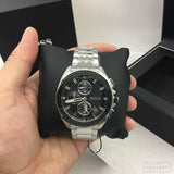Hugo Boss Volane Black Dial Silver Steel Strap Watch for Men - 1513949 Authentic Buy Shop Now
