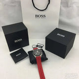 Hugo Boss Volane Black Dial Red Rubber Strap Watch for Men - 1513959 Authentic Buy Shop Now
