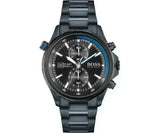 Hugo Boss Globetrotter Black Dial Black Steel Strap Watch for Men - 1513824 Authentic Buy Shop Now