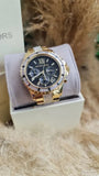 Michael Kors Everest Chronograph Black Dial Gold Steel Strap Watch For Women - MK5828 Authentic Buy Shop Now