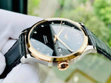 Longines Record Black Dial Black Leather Strap Watch for Men - L2.821.5.57.2 Authentic Buy Shop Now