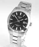 Tissot Gentleman Powermatic 80 Silicium Black Dial Silver Steel Strap Watch For Men - T127.407.11.051.00 Authentic Buy Shop Now