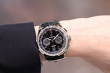 Breitling Premier B01 Chronograph 42 Black Dial Black Leather Strap Watch for Men - AB0145221B1P1 Authentic Buy Shop Now