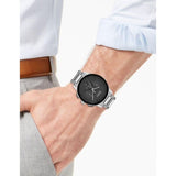 Hugo Boss Peak Black Dial Silver Steel Strap Watch for Men - 1513762 Authentic Buy Shop Now