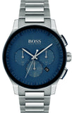 Hugo Boss Peak Chronograph Blue Dial Silver Steel Strap Watch for Men - 1513763 Authentic Buy Shop Now