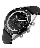 Hugo Boss Chronograph Black Dial Black Leather Strap Watch for Men - 1513864 Authentic Buy Shop Now