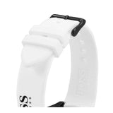 Hugo Boss Velocity Black Dial White Rubber Strap Watch for Men - 1513718 Authentic Buy Shop Now