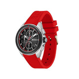 Hugo Boss Volane Black Dial Red Rubber Strap Watch for Men - 1513959 Authentic Buy Shop Now